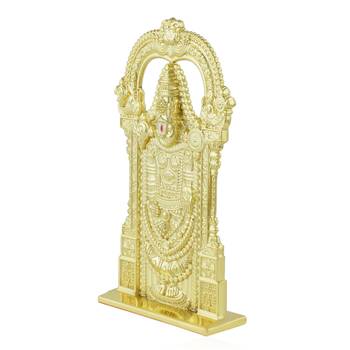 Brass gold tirupati balaji stand idol 2