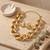 Big gold plated neckalce set