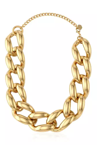 Big gold plated neckalce set