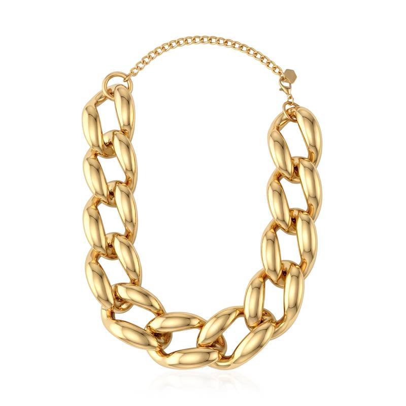 Big gold plated neckalce set