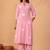 Women Floral Embroidered Regular Thread Work Kurta with Palazzos