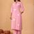 Women Floral Embroidered Regular Thread Work Kurta with Palazzos