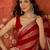 Rani & gold tissue satin sequins saree with unstitched blouse piece.