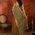 Brown & gold tissue satin sequins saree with unstitched blouse piece.