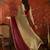 Wine & gold tissue satin sequins saree with unstitched blouse piece.
