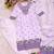 Lavendar handwoven jamdani kurti with dupatta and pant
