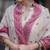 Cream handwoven jamdani kurti with dupatta and pant