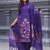 Violet woven jaquard kurti dupatta with pant