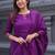 Wine woven jaquard kurti dupatta with pant