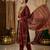 Black woven jaquard straight kurti dupatta with pant