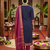 Blue woven jaquard straight kurti dupatta with pant