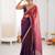 Purple tissue satin sequins saree with unstitched blouse piece.