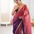Purple tissue satin sequins saree with unstitched blouse piece.