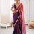 Purple tissue satin sequins saree with unstitched blouse piece.