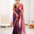 Purple tissue satin sequins saree with unstitched blouse piece.