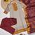 Coffee woven jaquard straight kurti dupatta with pant