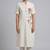 Off-white floral embroidered kurti co-ord set