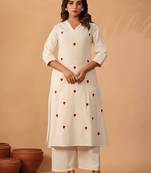 Women Ethnic Motifs Embroidered Regular Thread Work Kurta with Palazzos