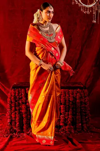 Kaya ethnic motifs Handloom Saree