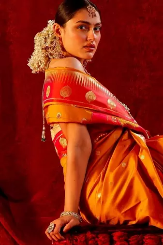 Kaya ethnic motifs Handloom Saree