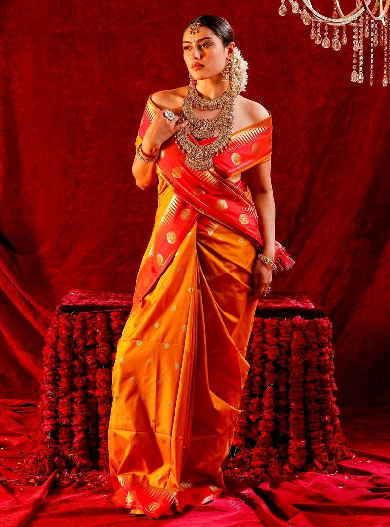 Kaya ethnic motifs Handloom Saree