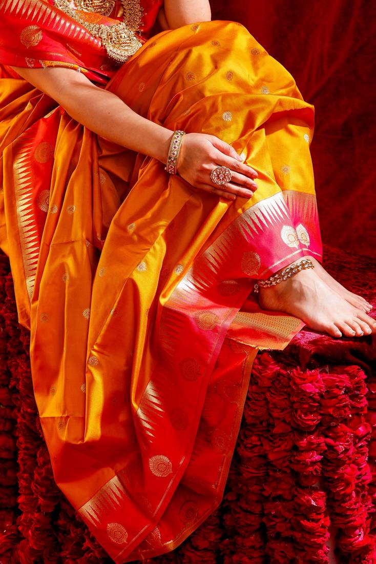 Kaya ethnic motifs Handloom Saree