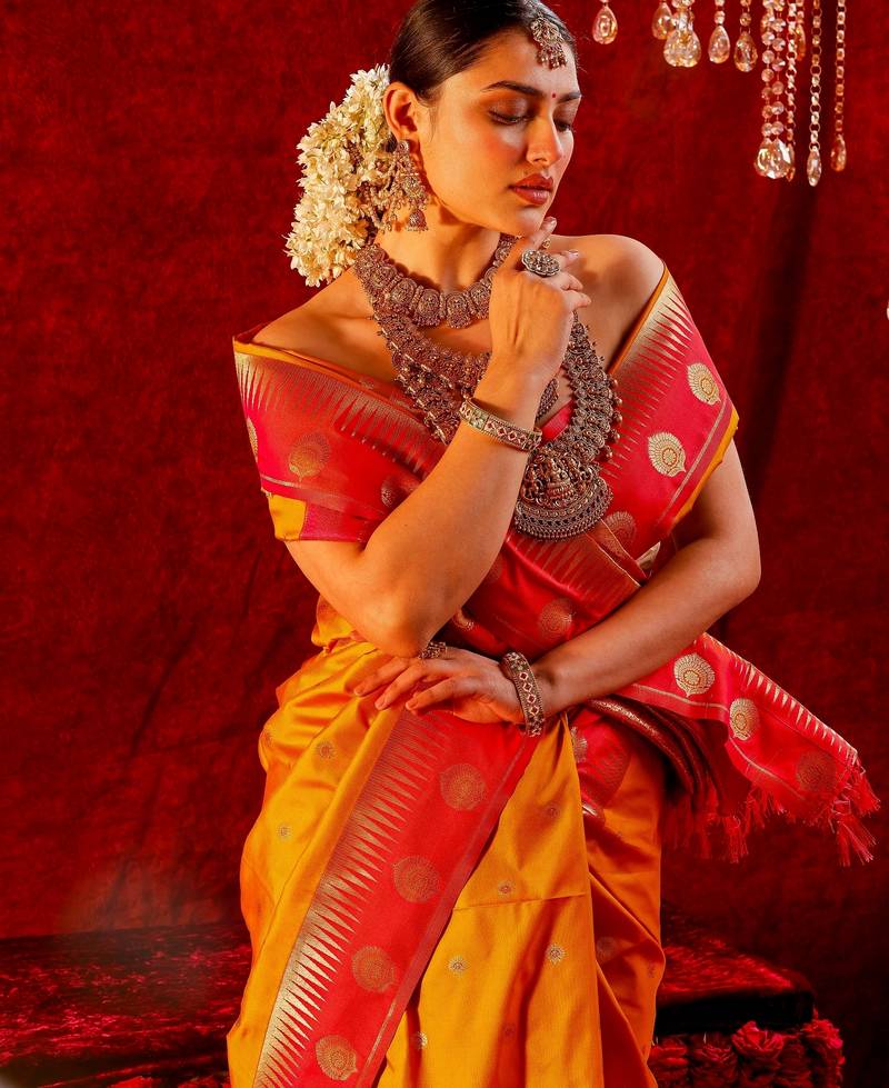 Kaya ethnic motifs Handloom Saree