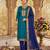 Firozi woven jaquard straight kurti dupatta with pant