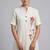 Off-white floral embroidered kurti co-ord set