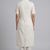 Off-white floral embroidered kurti co-ord set