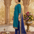 Firozi woven jaquard straight kurti dupatta with pant