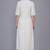 Off-white yellow embroidered kurti co-ord set