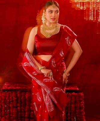 Radhika silk blend banarsi Handloom Saree 5
