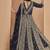 Embroidered navy blue faux georgette anarkali suit