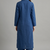 Blue geometric embroidered kurti co-ord set