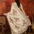 Cream linen gota patti saree with unstitched blouse piece.