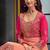 Light pink & pink embroidered jacquard salwar kameez