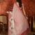 Pink linen sequins saree with unstitched blouse piece.