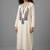 Blue geometric embroidered kurti co-ord set