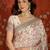 cream pashmina silk blend woven saree with unstitched blouse piece.