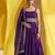 Women's purple silk blend embroidered kurta set with dupatta and pant