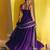 Women's purple silk blend embroidered kurta set with dupatta and pant