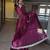 Women's maroon silk blend embroidered kurta set with dupatta and sharara