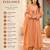Women's peach chanderi embroidered flared kurta set with dupatta and pant