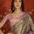 olive kanjeevaram silk blend woven design saree with unstitched blouse piece.