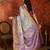 sky blue kanjeevaram silk blend woven design saree with unstitched blouse piece.