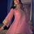 Women's pink silk crepe embroidered kurta set with  pant