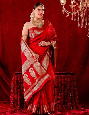 Suchitra Banarsi Mashru silk Blend Handloom saree  1