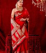 Suchitra Banarsi Mashru silk Blend Handloom saree 