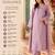Women's lavender crepe embroidered kurta set with dupatta and pant